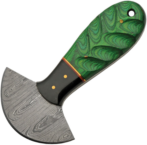 Damascus Cutter Green Colorwood