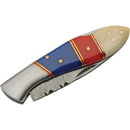 Damascus Lockback Red Blue