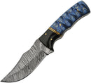 Damascus Blue Lake Ripple Hunter