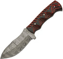 Damascus Magma Hunter Drop Point