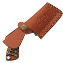 Damascus Small Cleaver Sunrise