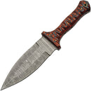 Damascus Fixed Blade Red