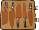 Damascus Kitchen Set W Knife Roll