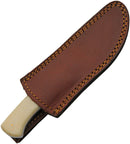 Damascus Admiral Fixed Blade Bone Red