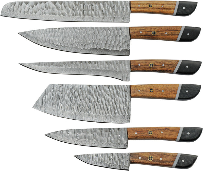 Damascus Saddlewood Kitchen Set w roll