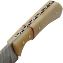 Damascus Skinner Bleached Bone