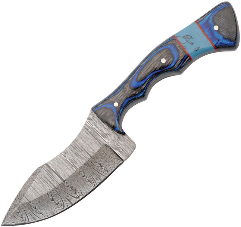 Damascus Blue Sky Fixed Blade