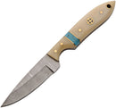 Damascus Sharp Tooth Bone Knife