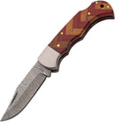 Damascus Forge Lockback Red