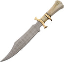 Damascus Bone Collector Bowie
