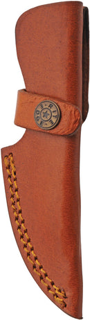 Damascus Fixed Blade Brown Micarta