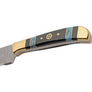 Damascus Fixed Blade Turquiose