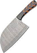 Damascus Braided Cleaver