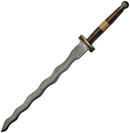 Damascus Sword Flamberge Wood