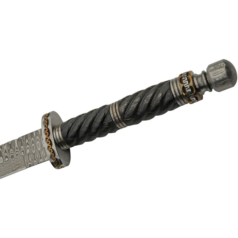Damascus Twisted Short Sword