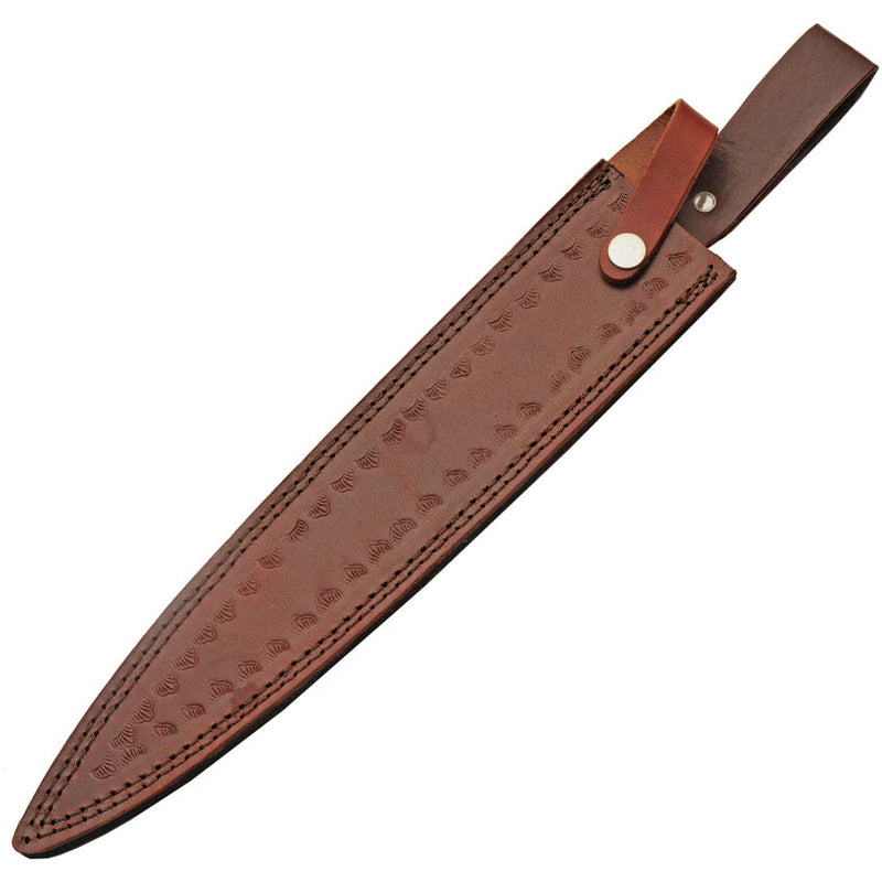 Damascus Short Sword Wood/Brass