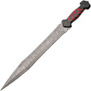 Damascus Braided Ruby Short Sword