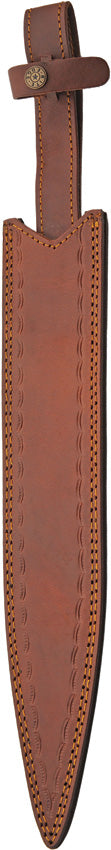Damascus Braided Ruby Short Sword