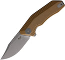 Damned Designs Cerberus Linerlock Tan G10