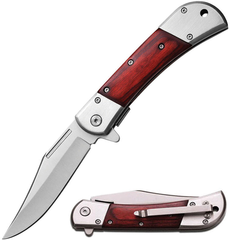 ElitEdge A/O Linerlock Silver/Wood