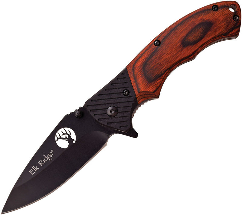 Elk Ridge Linerlock Brown Wood