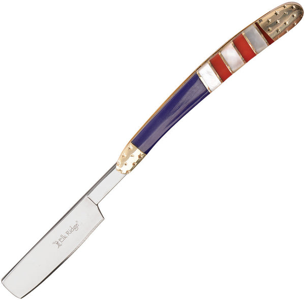 Elk Ridge Folding Razor Red White Blue