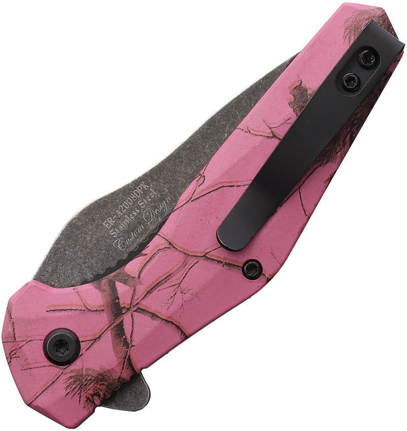 Elk Ridge Camo Linerlock A/O Dk pink