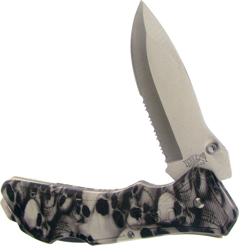 Frost Cutlery Buckshot Lockback Skull Camo