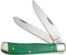 Frost Cutlery Trapper Green Smooth Bone