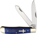 Frost Cutlery Trapper Blue Smooth Bone