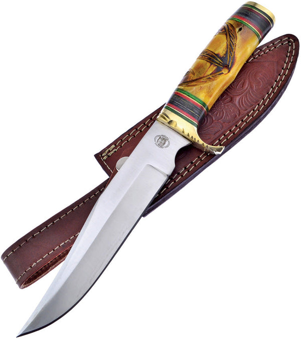 Frost Cutlery Bowie Yellow Bone w/Sheath