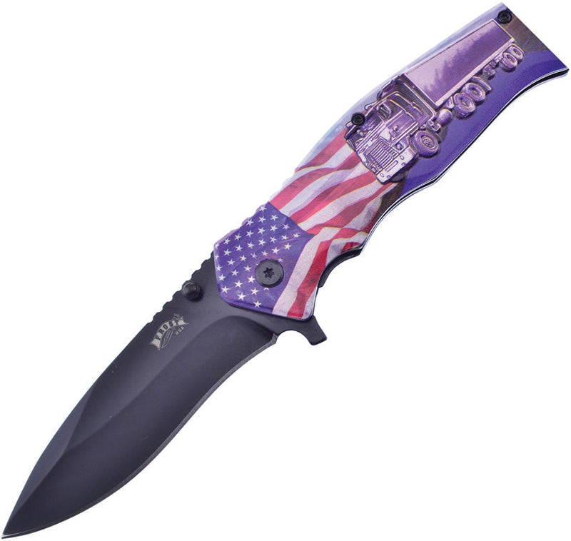 Frost Cutlery Flag/Truck Linerlock A/O