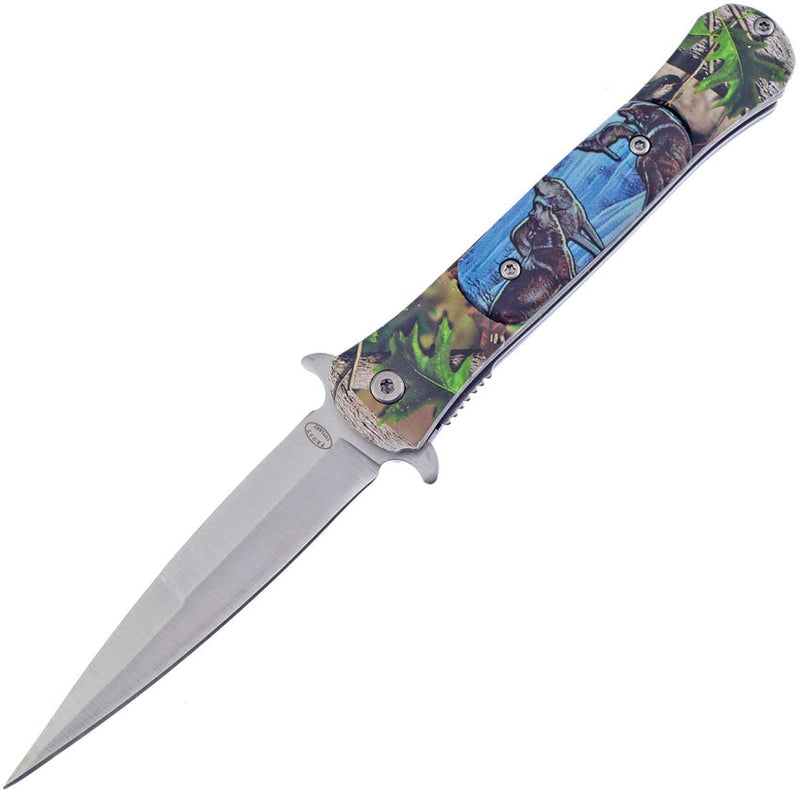 Frost Cutlery Wildlife Linerlock A/O Wolf