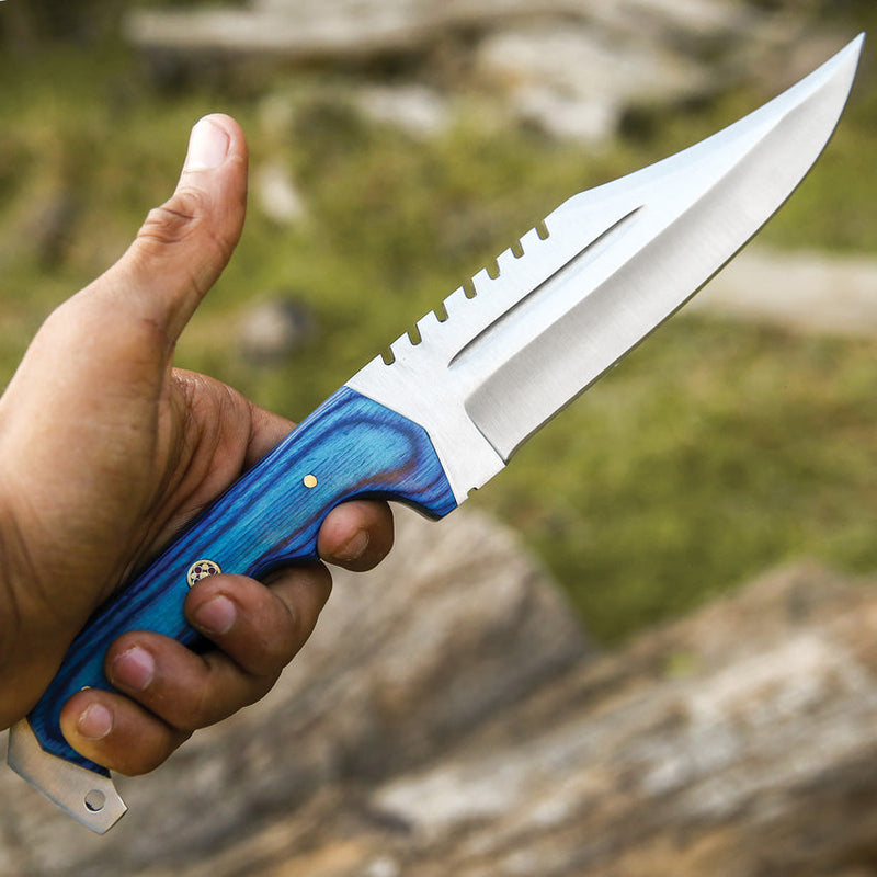 FH Knives Bowie Blue Wood