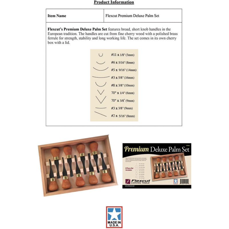 Flexcut Premium Deluxe Palm Set