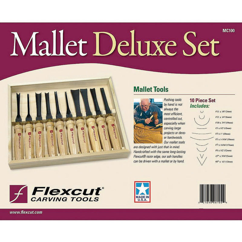 Flexcut Ten Piece Deluxe Mallet Set