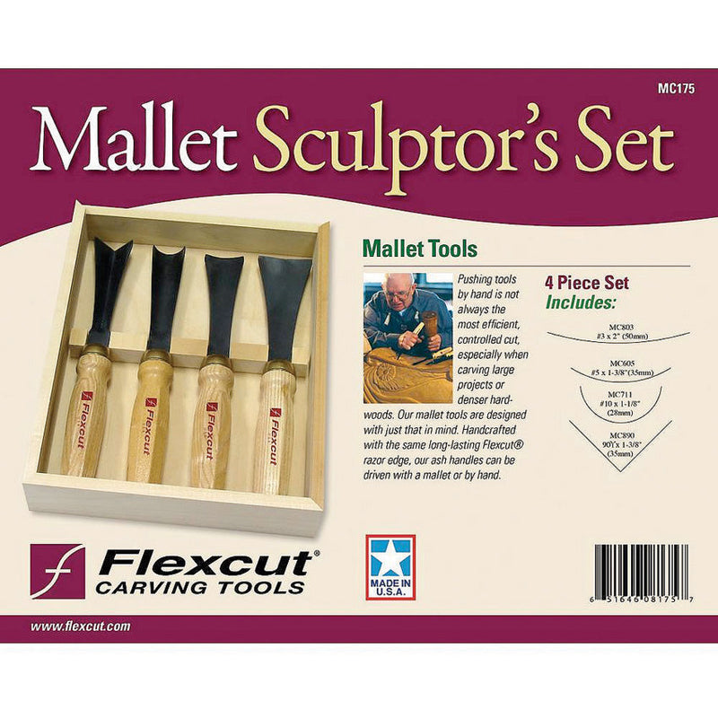 Flexcut Four Piece Mallet Sculptor Set