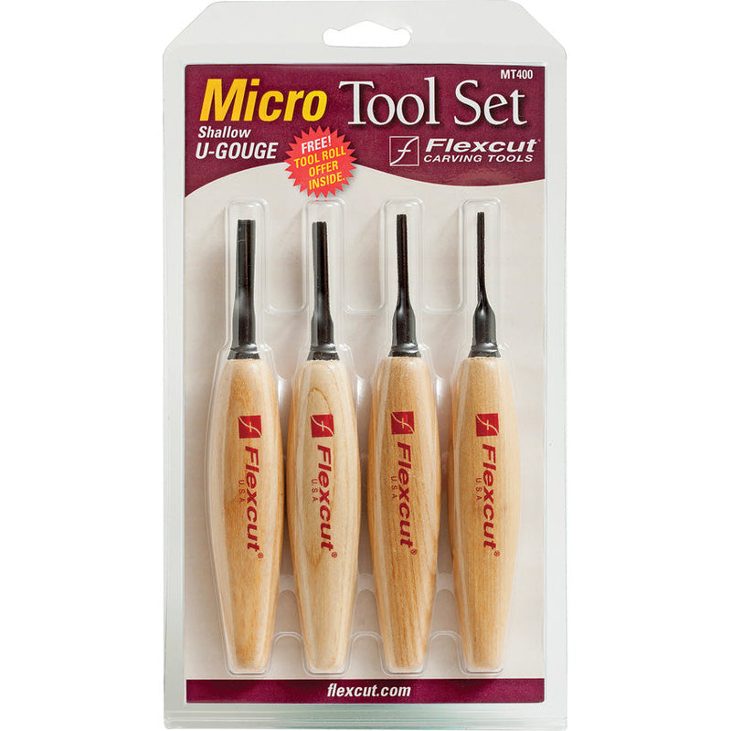 Flexcut Shallow U-Gouge Micro Tool Set