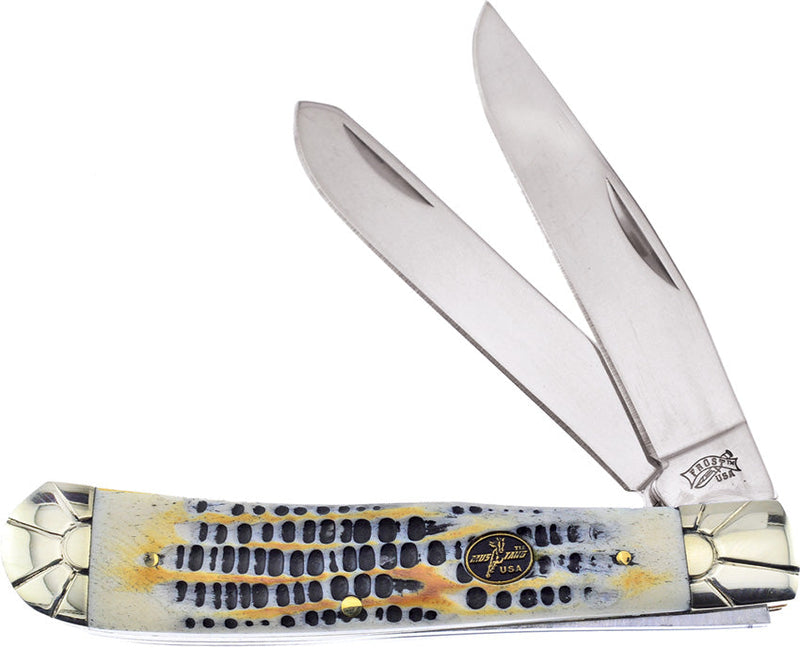 Frost Cutlery Trapper Mojave Bone