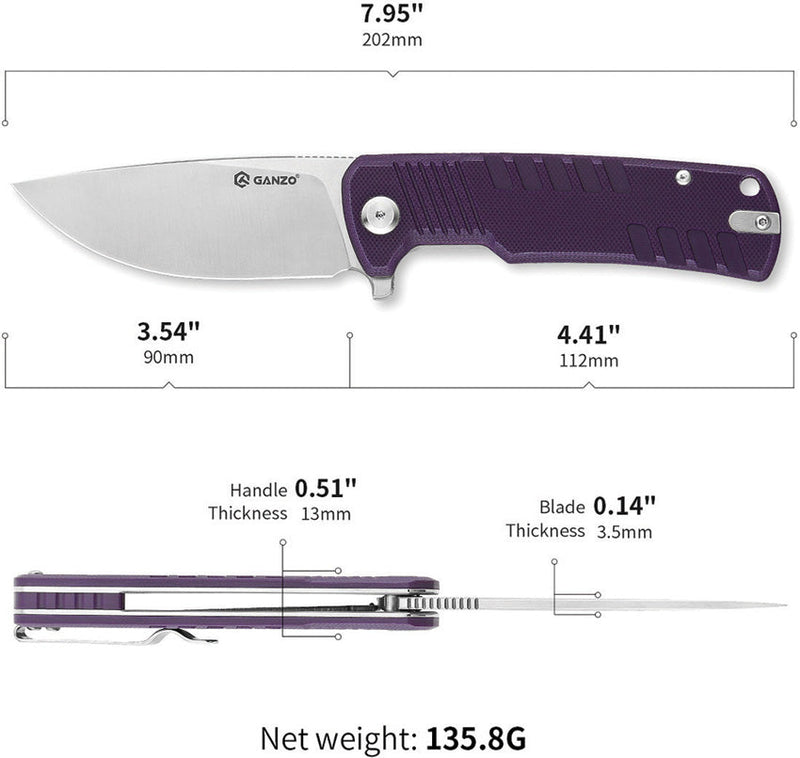Ganzo Knives G769 Linerlock Purple