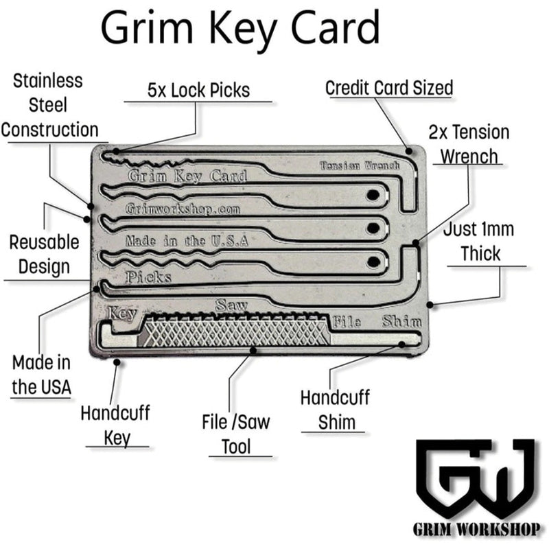 Grim Workshop Lock Picking and Escape Card