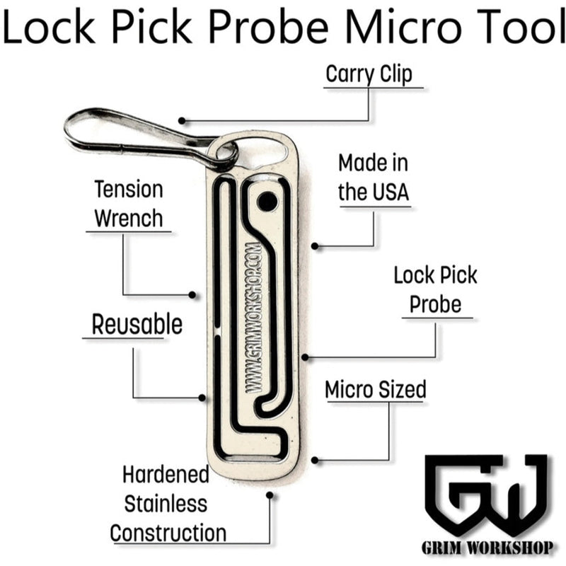 Grim Workshop Lock Pick Probe Micro Tool