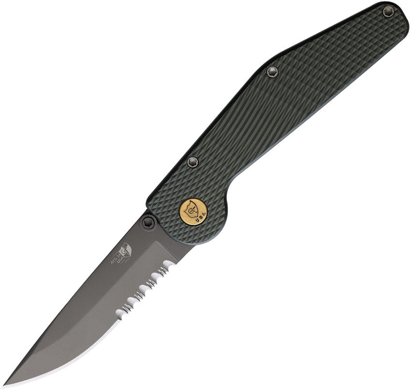 GT KNIVES Auto Button Lock DP Serrated
