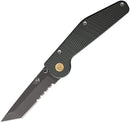GT KNIVES Auto Button Lock Tanto Serrate