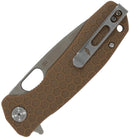 Honey Badger Knives Large Linerlock DP Tan D2