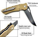 Heibel Knives Blackhawk Linerlock Tan
