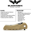 Heibel Knives Blackhawk Linerlock Tan