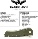 Heibel Knives Blackhawk Linerlock OD