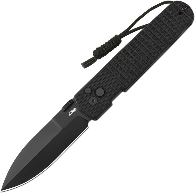 CJRB Locust Button Lock Black G10