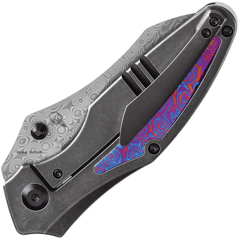 Kansept Knives Baba Yaga Framelock Timascus